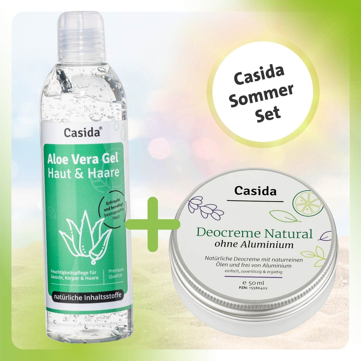 Sommer Set Aloe Vera Gel und Deocreme Natural