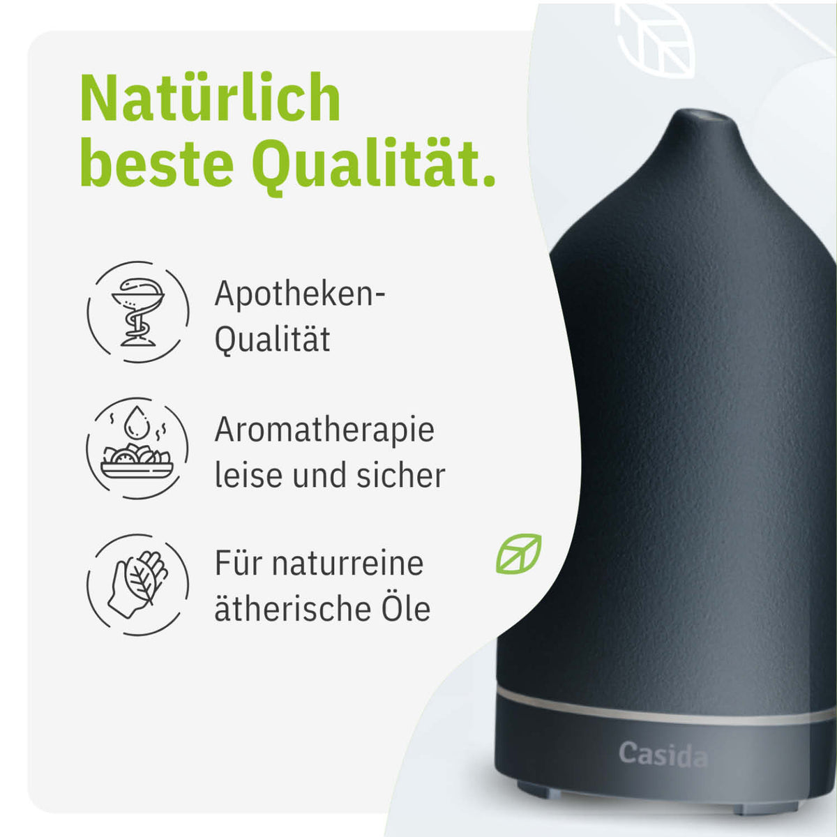 Aroma Diffuser schwarz aus Keramik tierversuchsfrei