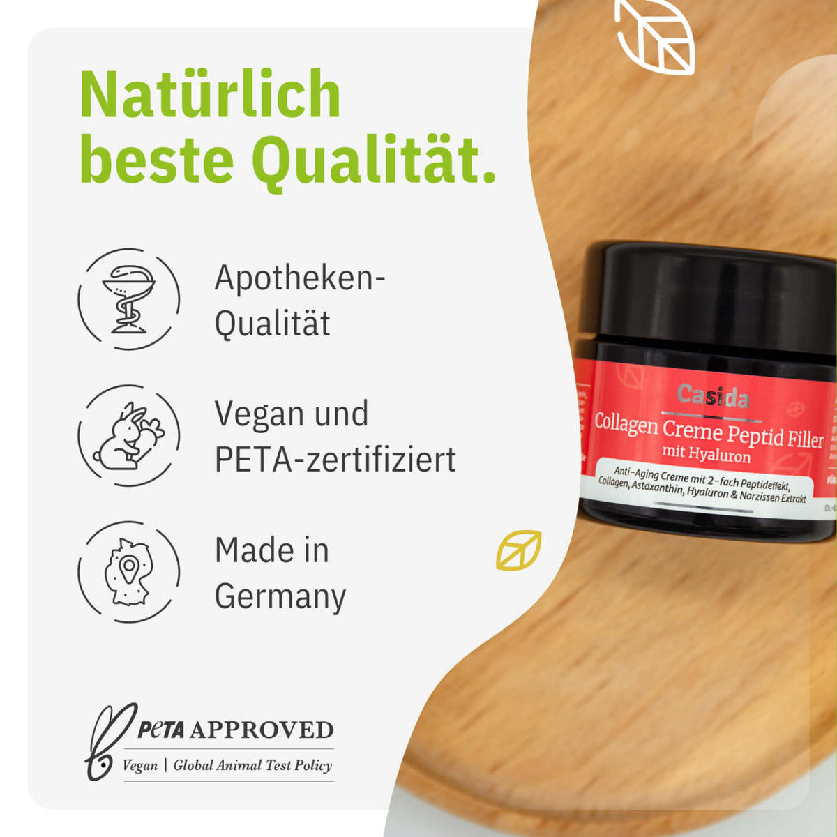 Collagen Creme Peptid Filler tierversuchsfrei