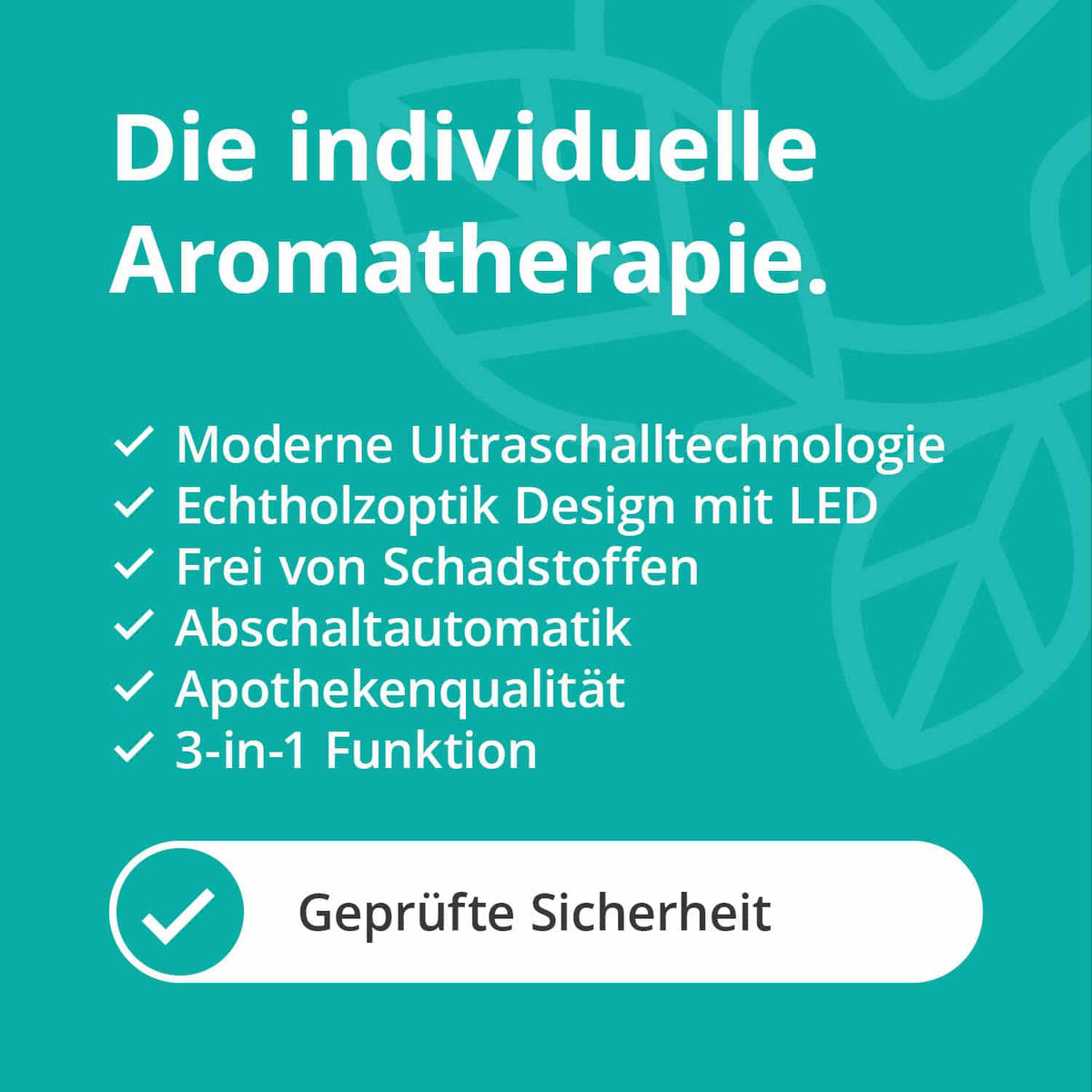 Hochwertiger Aroma Diffuser für ätherische Öle mit LED Licht natürliche Inhaltsstoffe