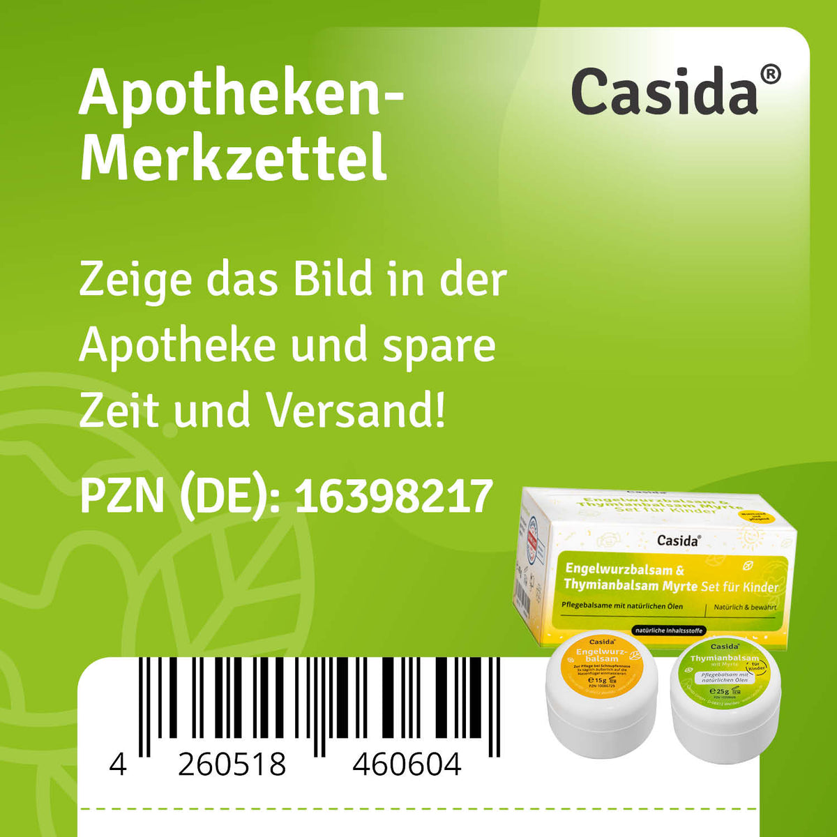 Theken-Aufsteller inkl. 8x Engelwurzbalsam & 8x Thymianbalsam Kinder Apotheke