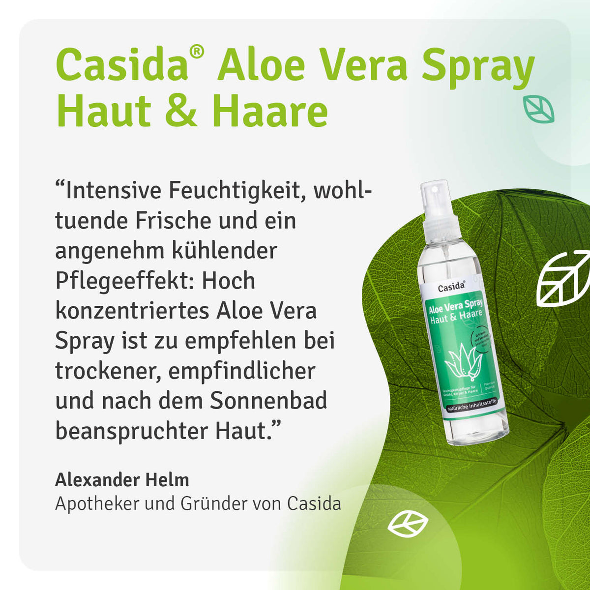 Aloe Vera Spray feuchtigkeitsspendend