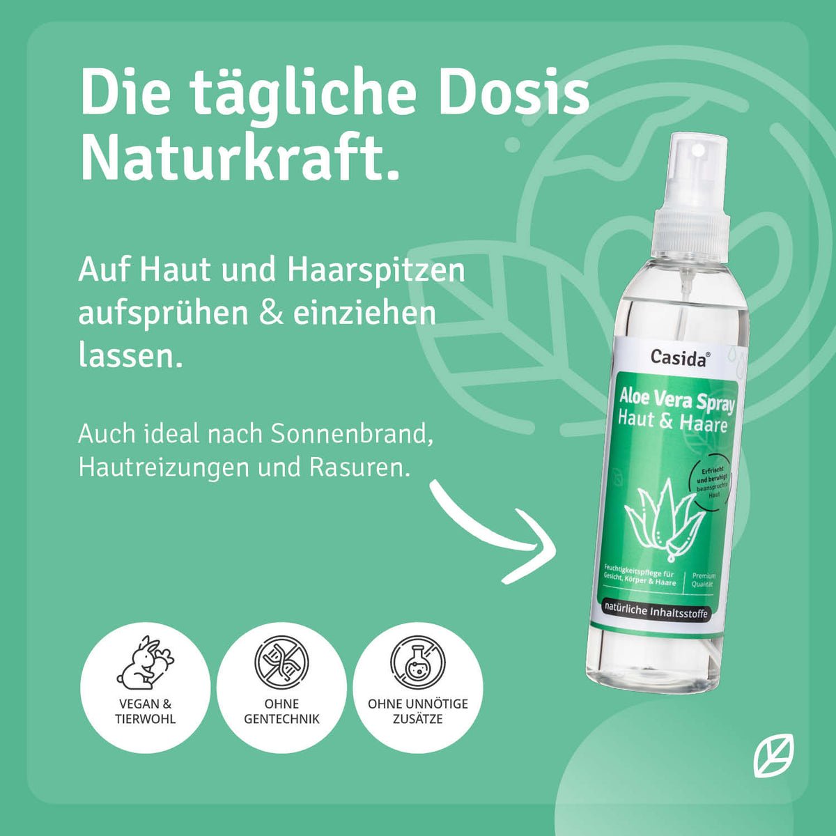 Aloe Vera Spray Anwendung