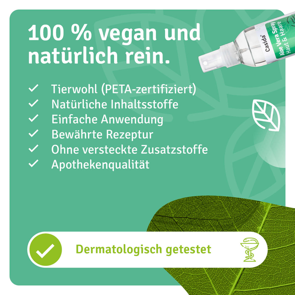 Aloe Vera Spray natürliche Inhaltsstoffe