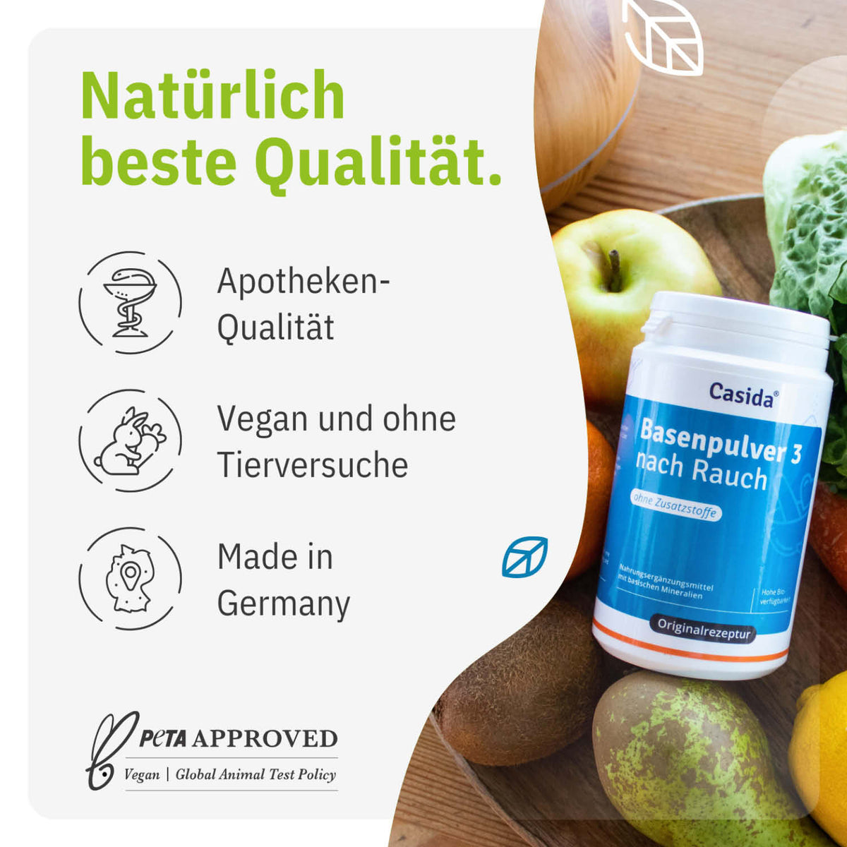 Basenpulver 3 nach Rauch tierversuchsfrei