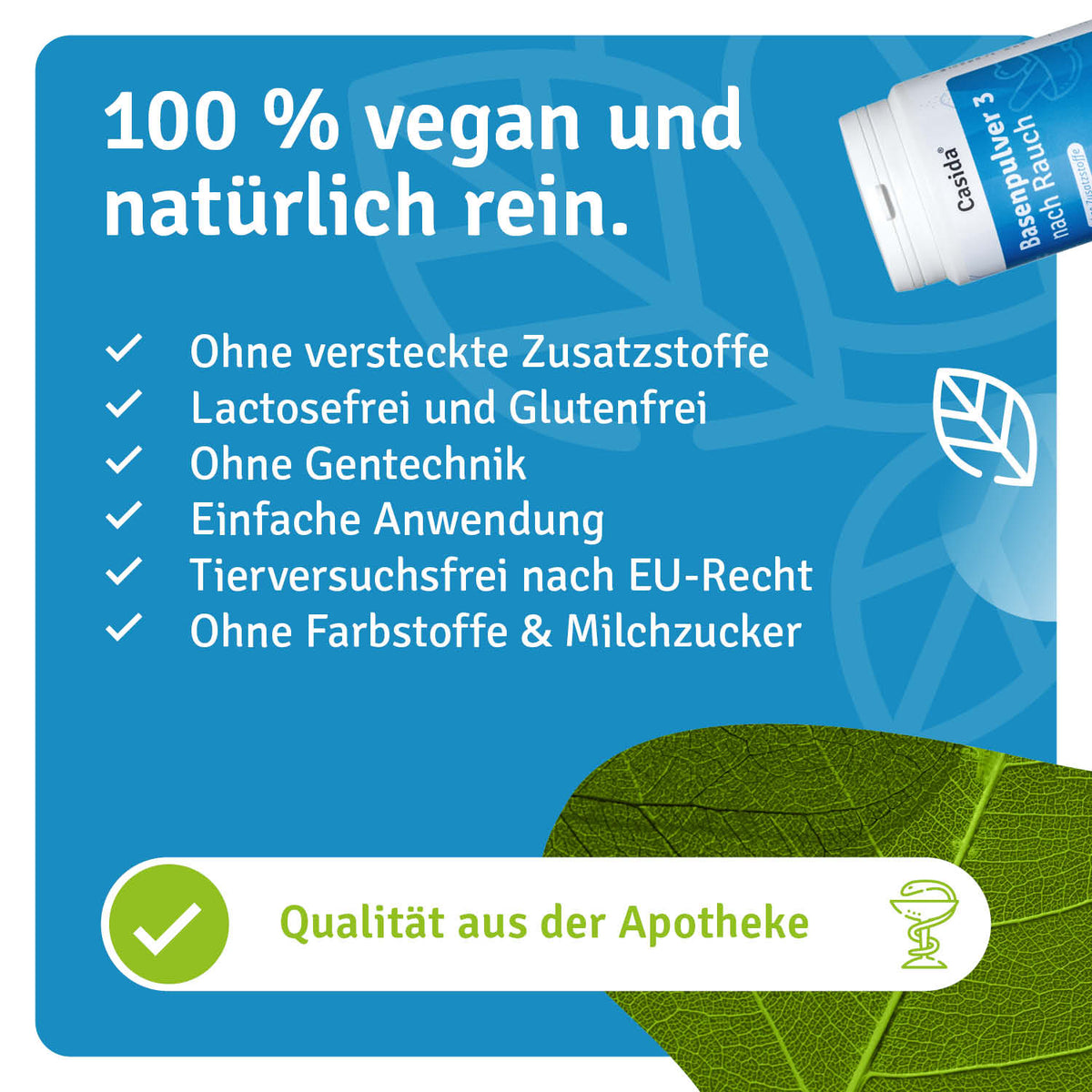 Basenpulver 3 nach Rauch natürliche Inhaltsstoffe
