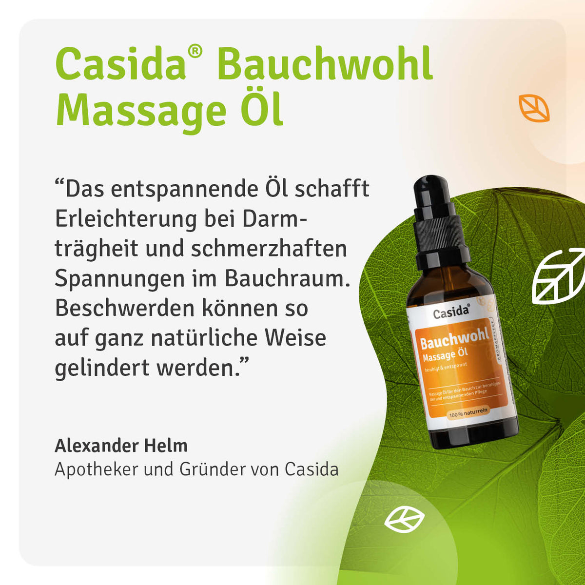 Bauchwohl Massage Öl Casida