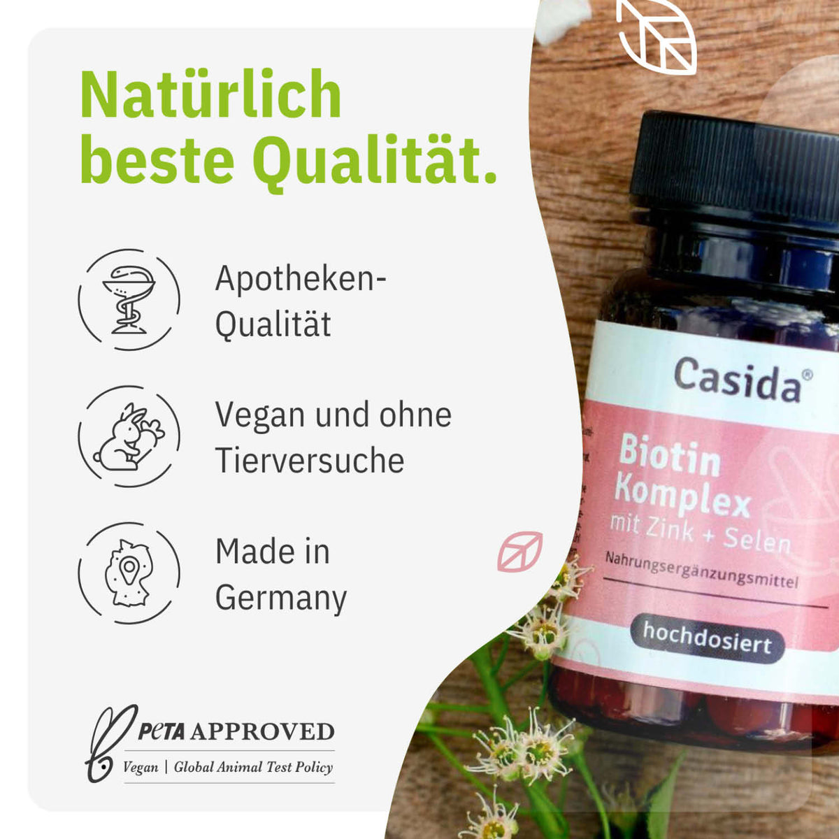 Biotinkomplex Zink und Selen hochdosiert tierversuchsfrei