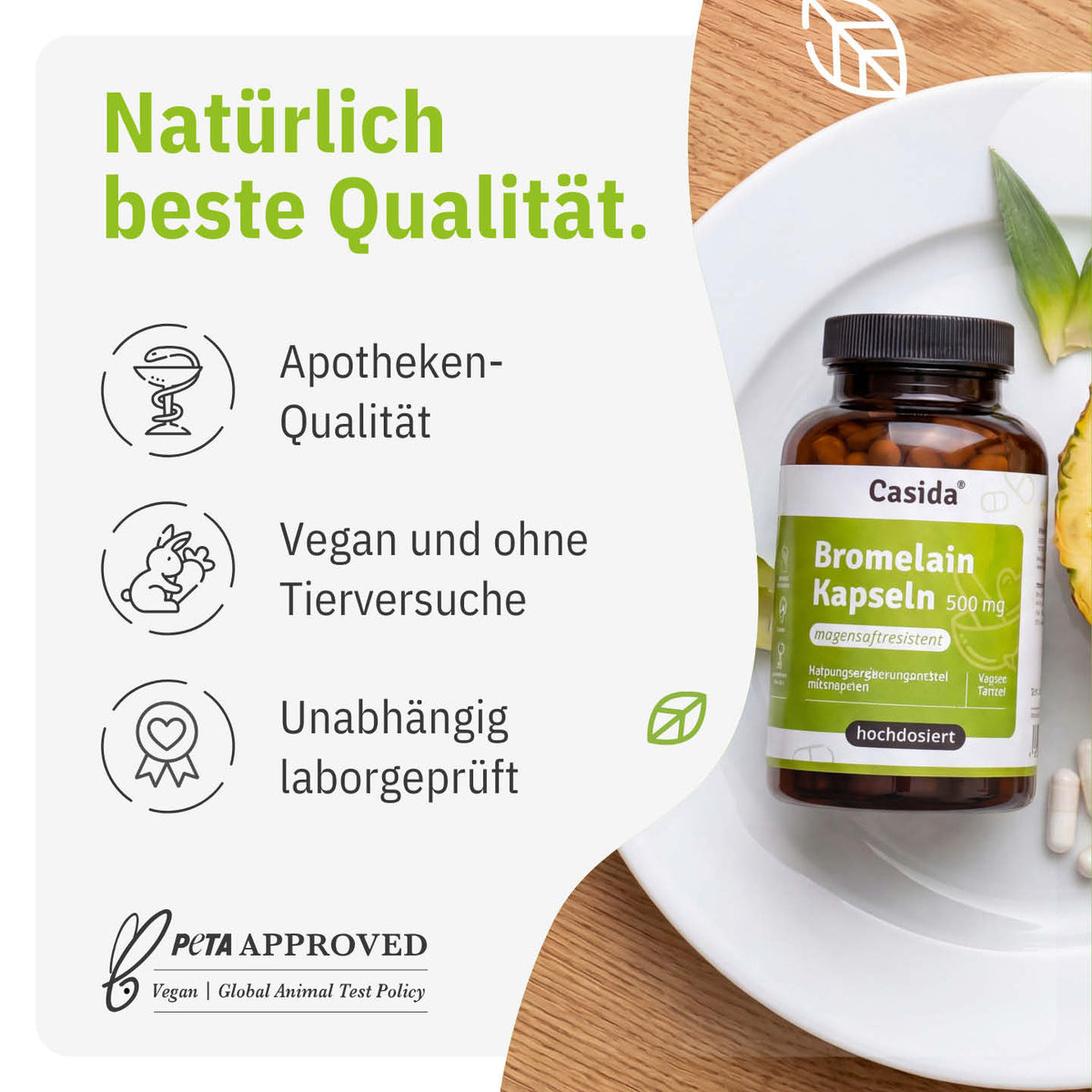 Bromelain Kapseln 500 mg tierversuchsfrei