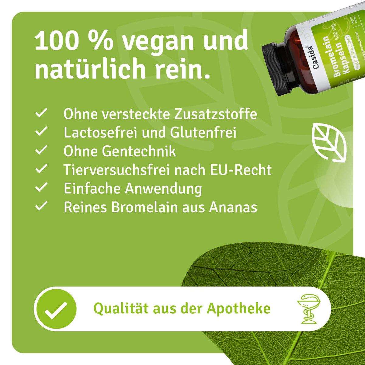 Bromelain Kapseln 500 mg natürliche Inhaltsstoffe