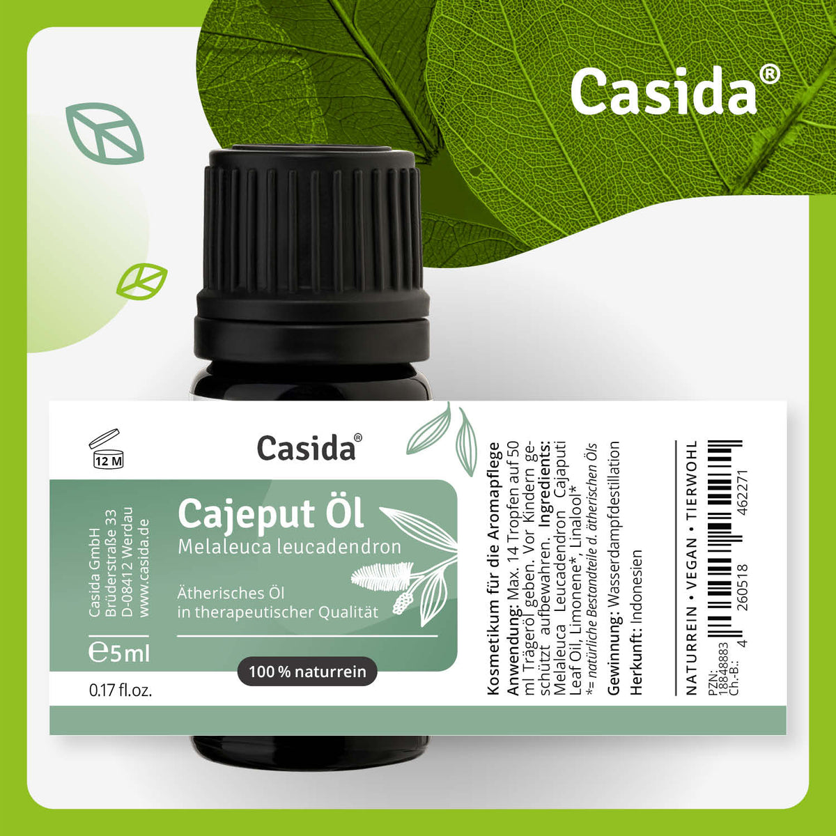 Cajeput Öl Etikett