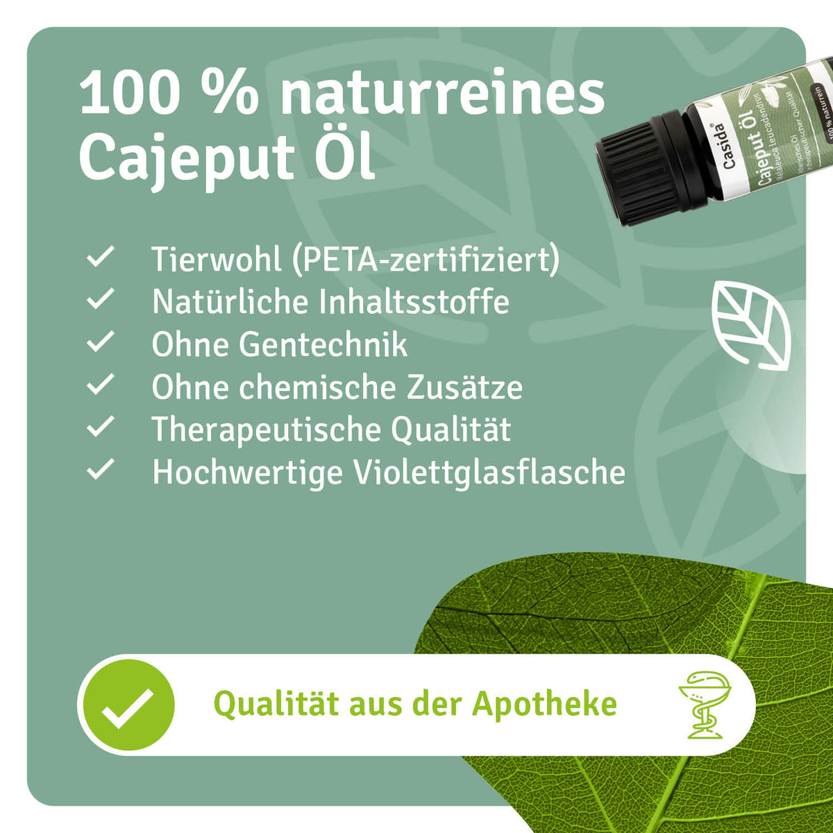 Cajeput Öl natürliche Inhaltsstoffe