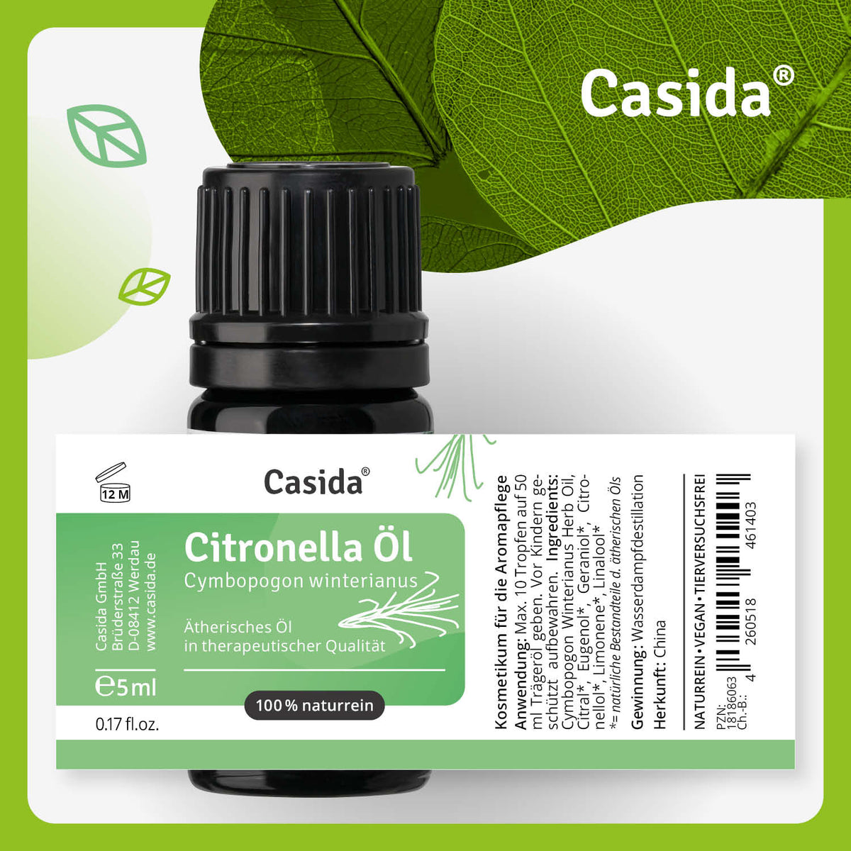 Citronella Öl Etikett