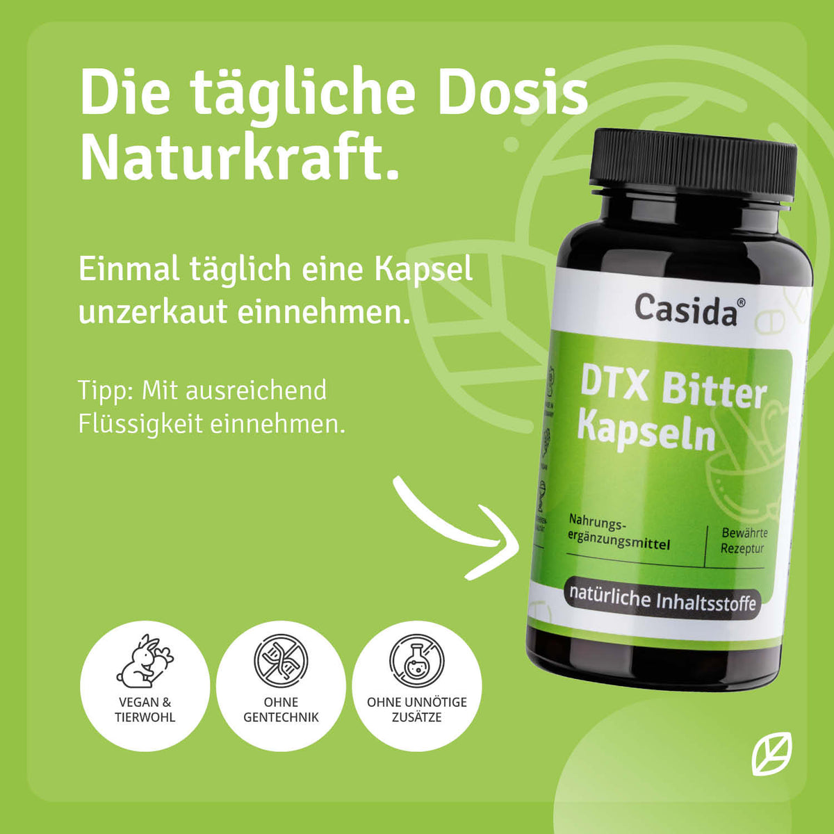 DTX Bitter Kapseln Anwendung