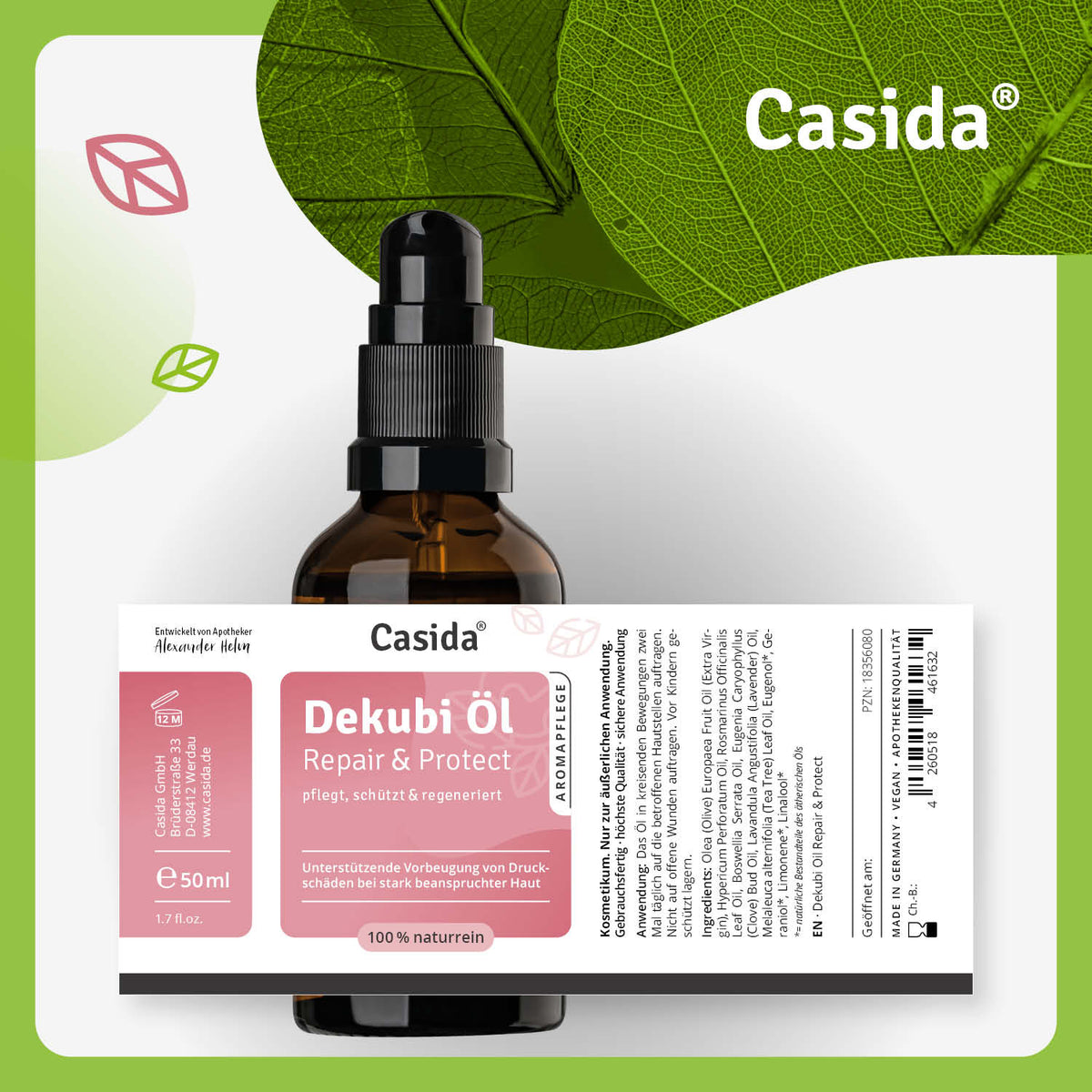 Dekubi Öl Repair & Protect Etikett