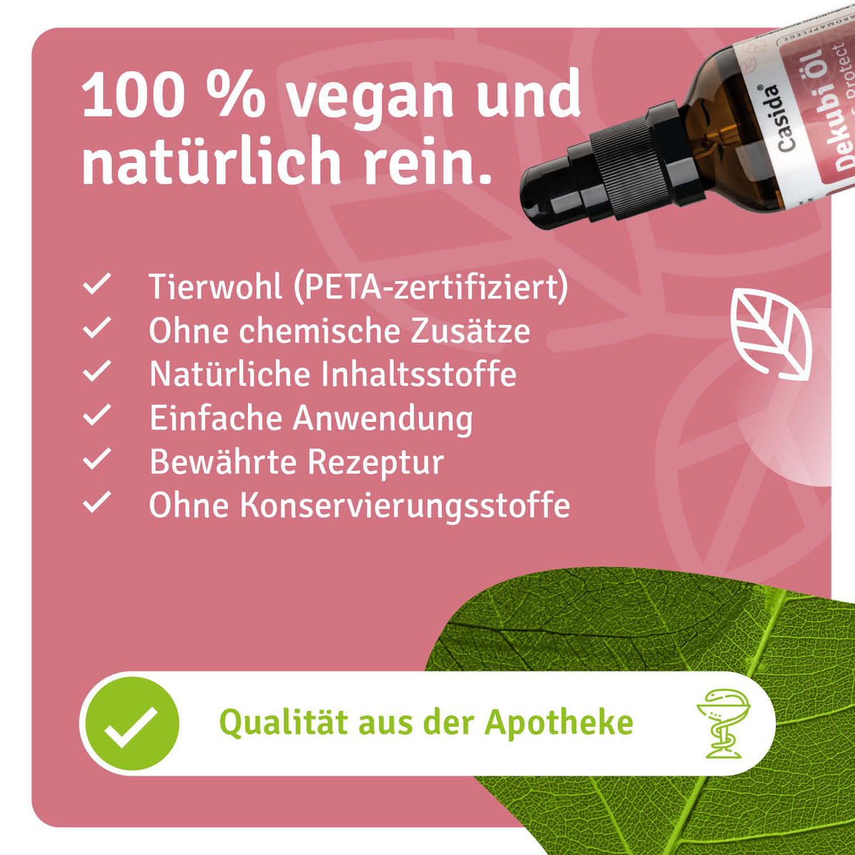 Dekubi Öl Repair & Protect natürliche Inhaltsstoffe