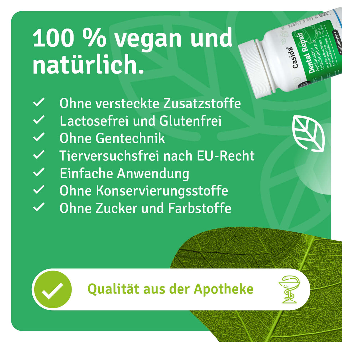 Dental Repair Probiotika Lutschtabletten natürliche Inhaltsstoffe