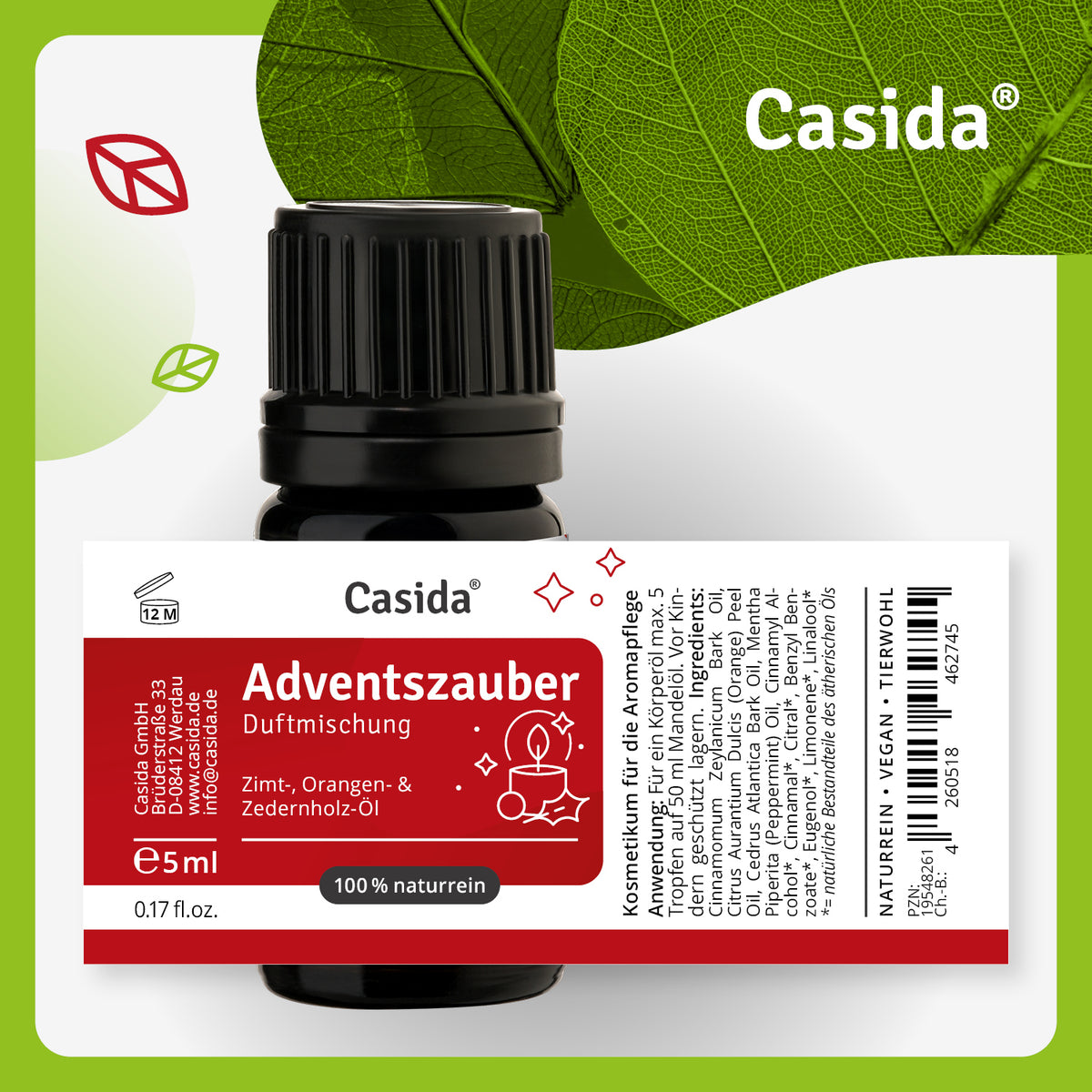 Duftmischung Adventszauber Etikett