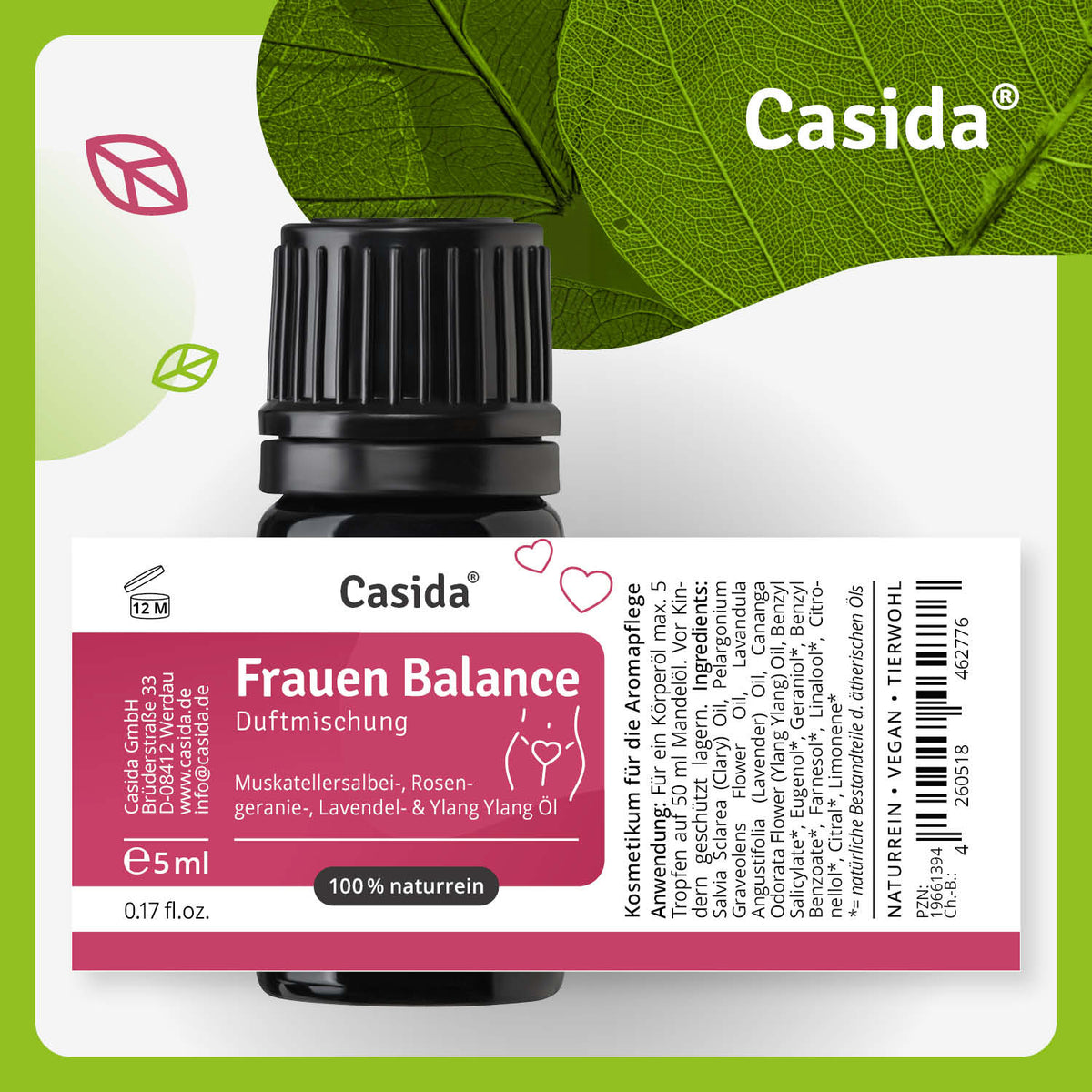 Duftmischung Frauen Balance Etikett