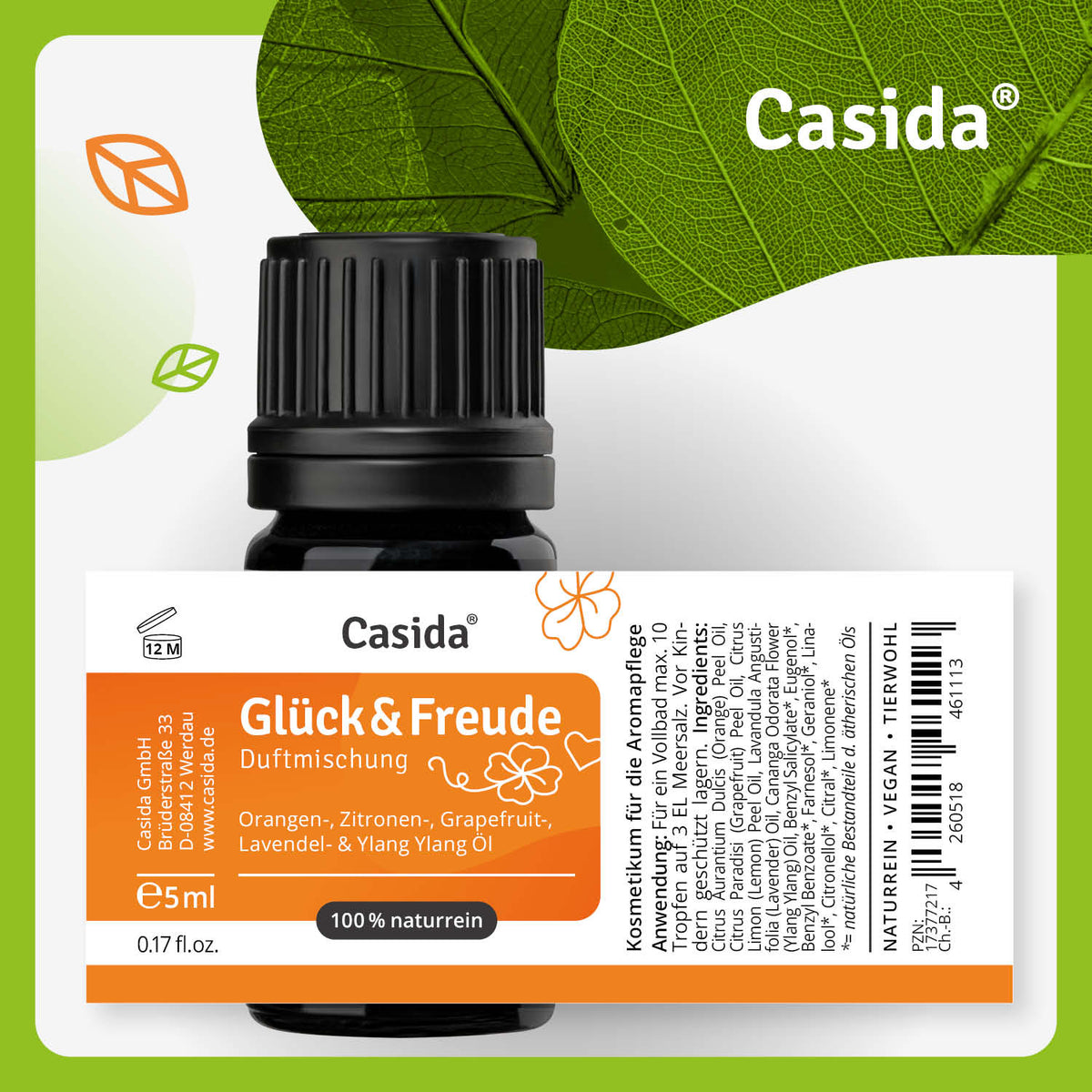Gratis Duftmischung Glück & Freude Etikett