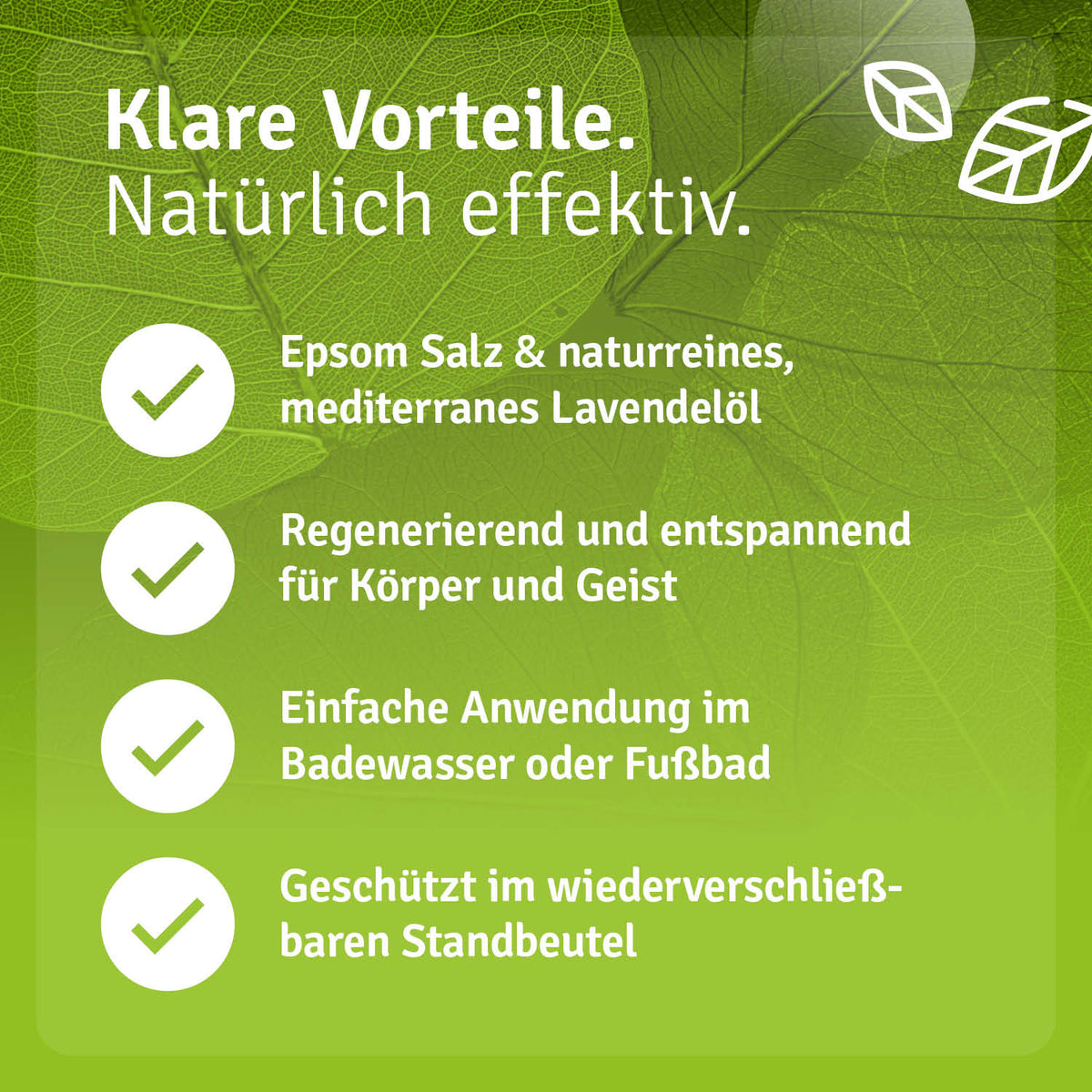 Epsom Salz Relaxbad mit Lavendel Vorteile