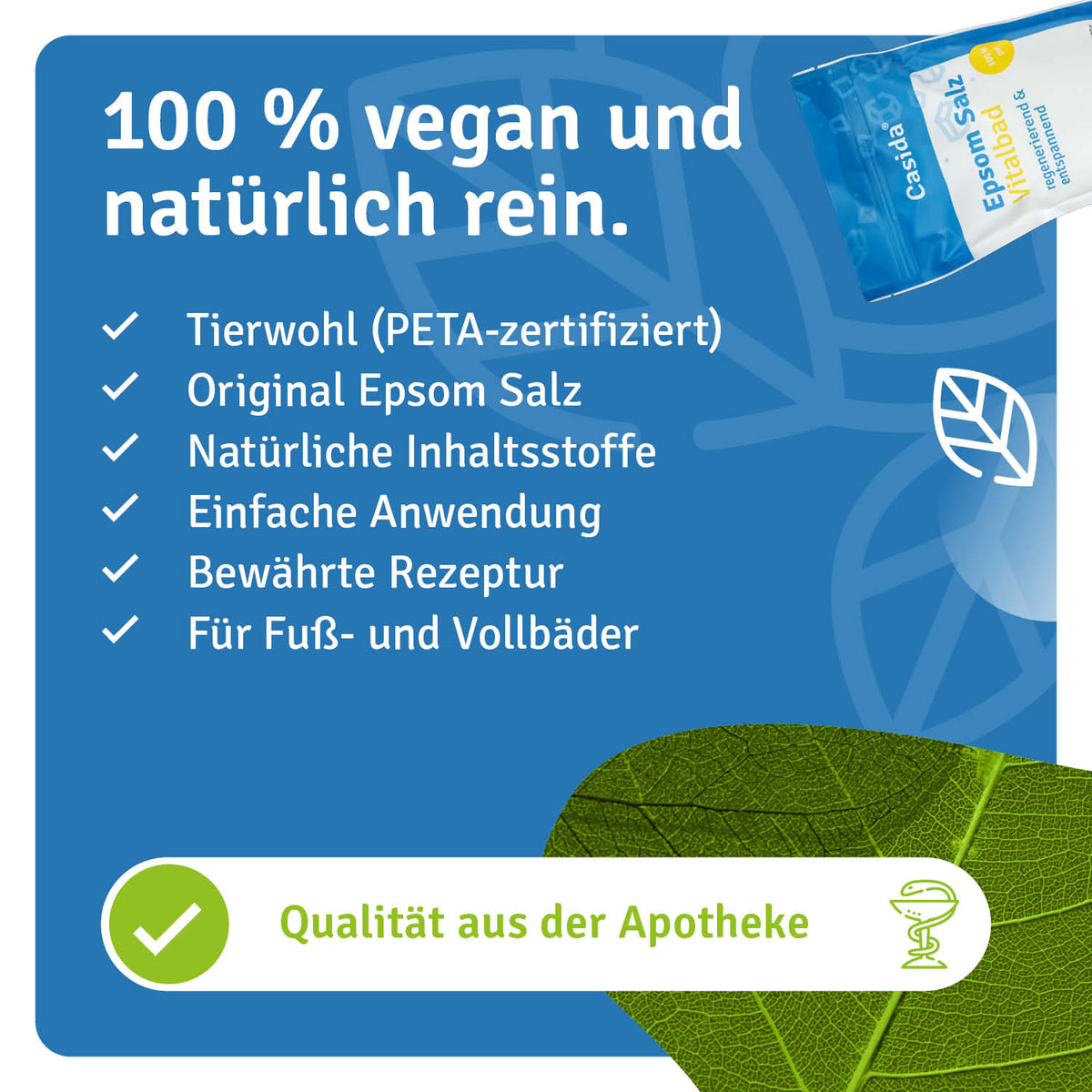 Epsom Salz Vitalbad natürliche Inhaltsstoffe