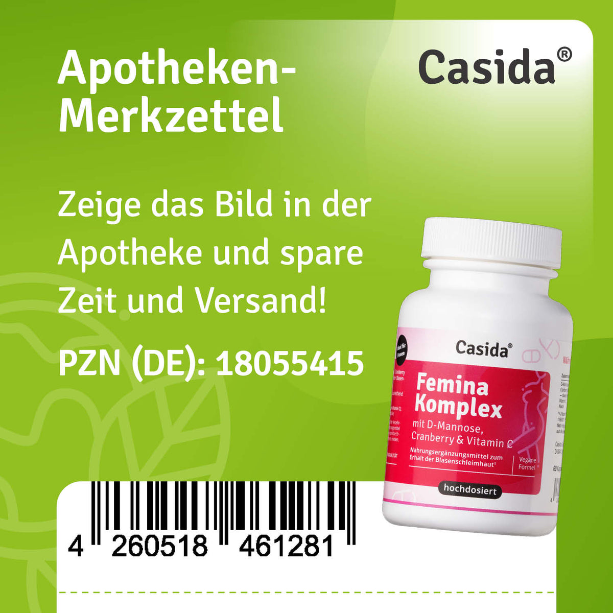 Femina Komplex mit D-Mannose, Cranberry & Vitamin C Apotheke