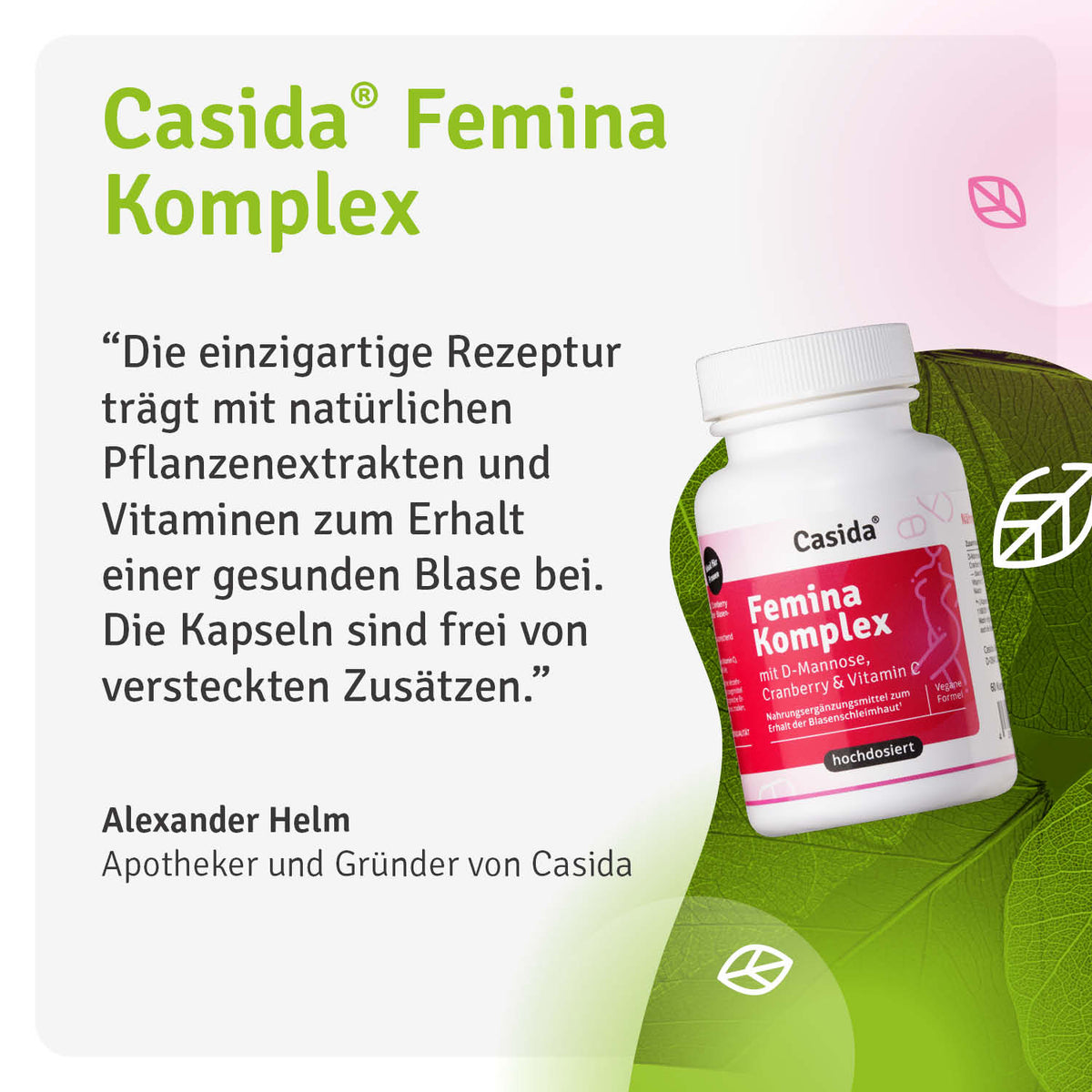 Femina Komplex mit D-Mannose, Cranberry & Vitamin C Casida