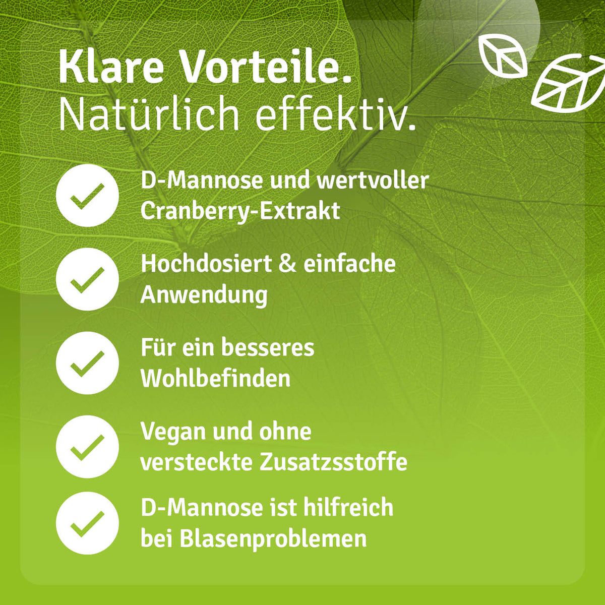 Femina Komplex mit D-Mannose, Cranberry & Vitamin C Vorteile