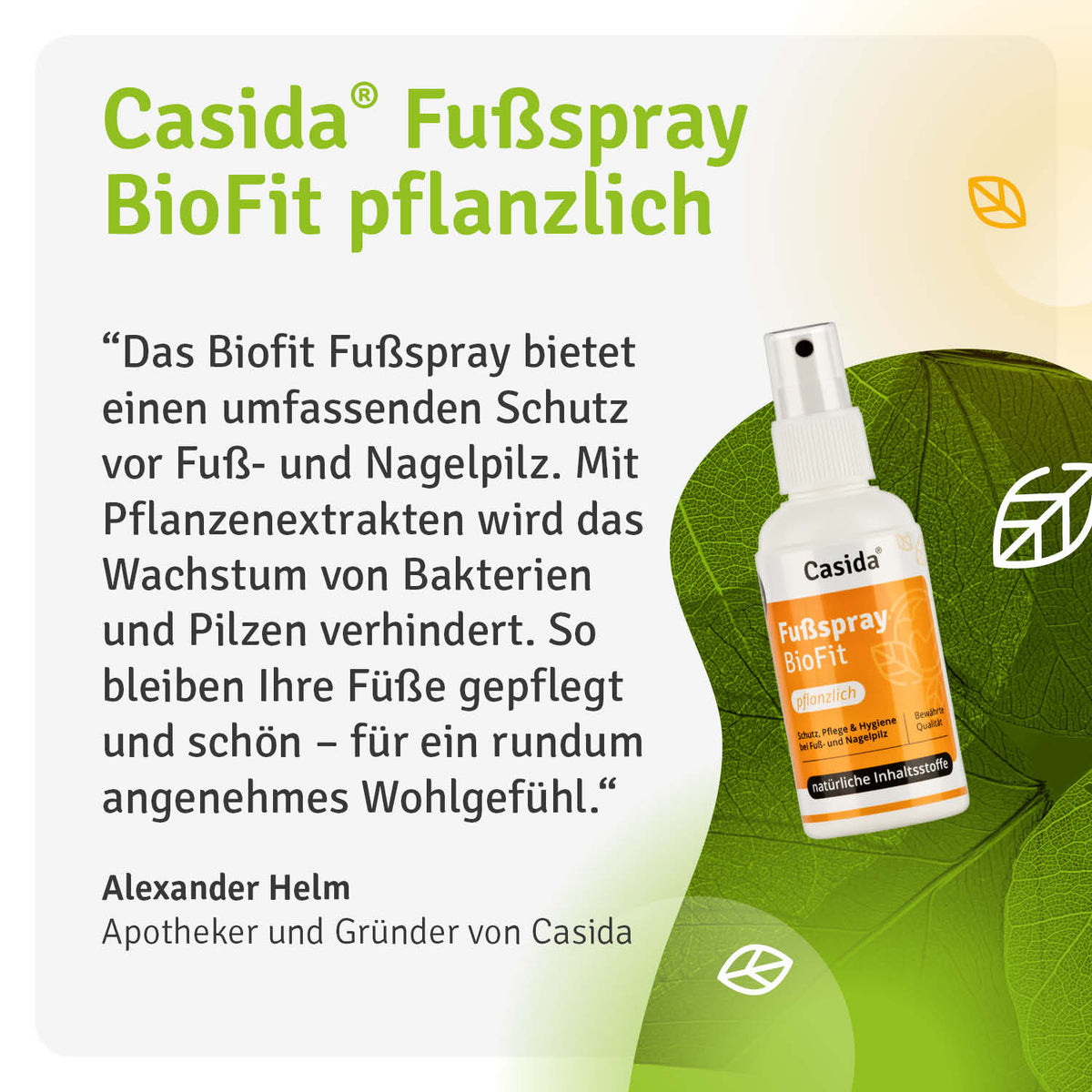 Fußspray BioFit Pflanzlich Casida