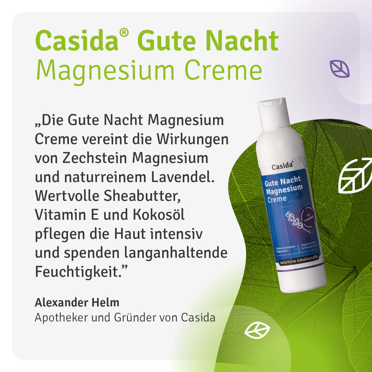 Gute Nacht Magnesium Creme Casida