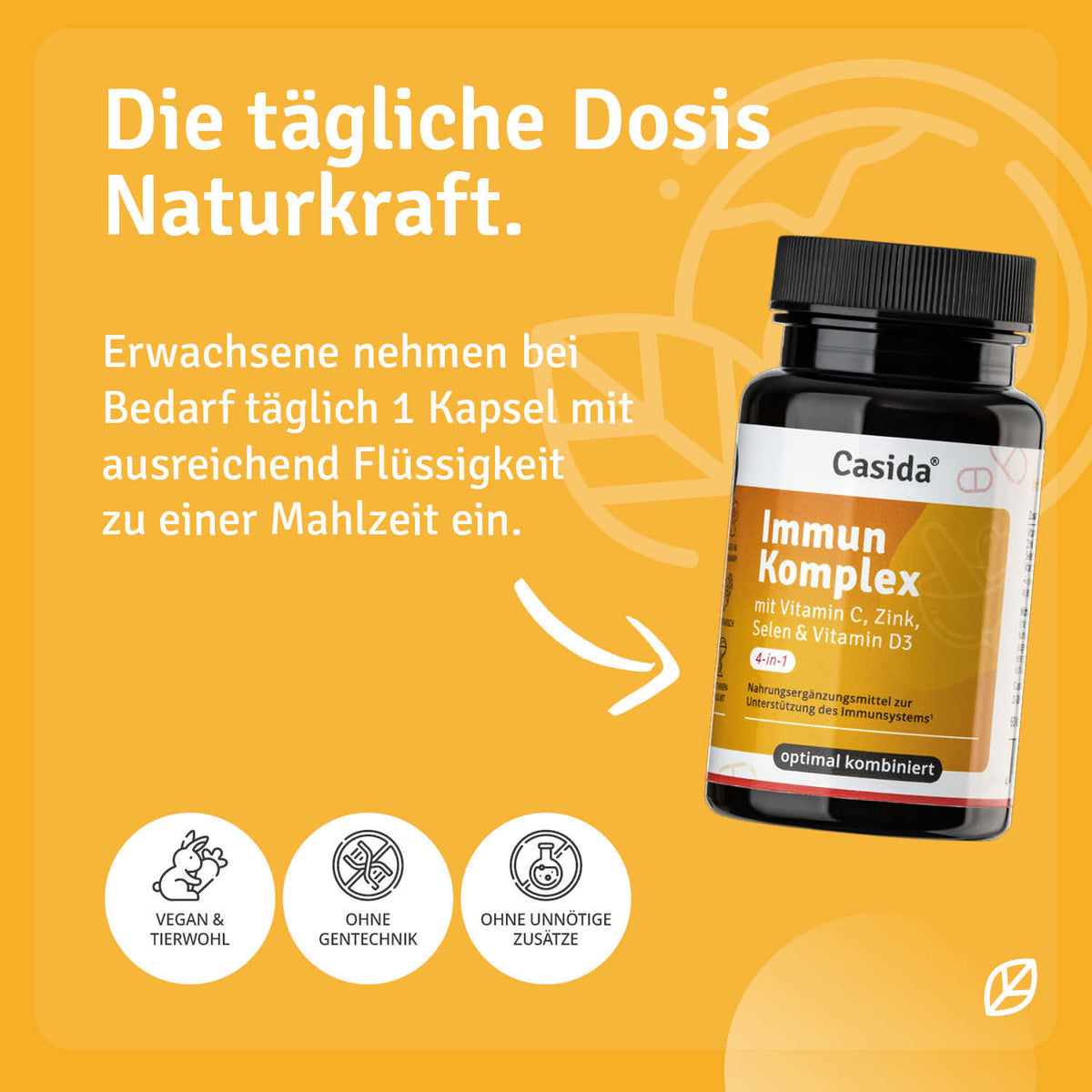 Immun Komplex mit Vitamin C, Zink, Selen und Vitamin D3 Anwendung