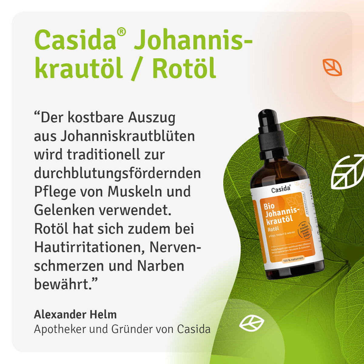 Johanniskrautöl - Rotöl Casida