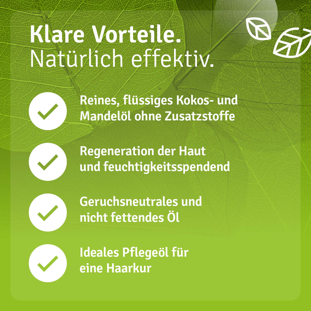 Kokosöl flüssig Haut und Haare Vorteile