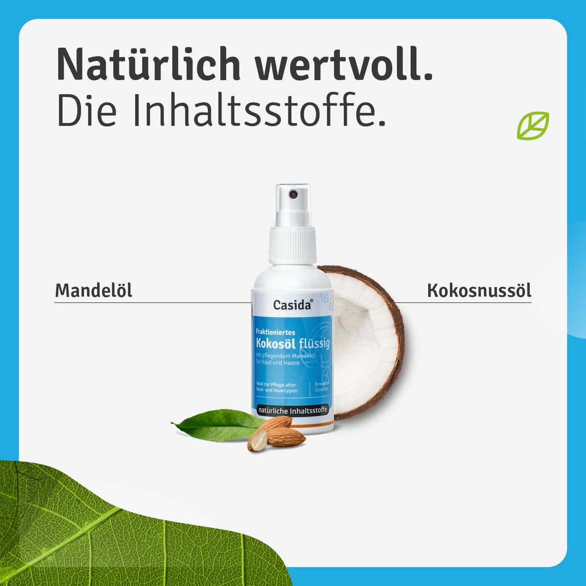 Kokosöl flüssig Haut und Haare Inhalt