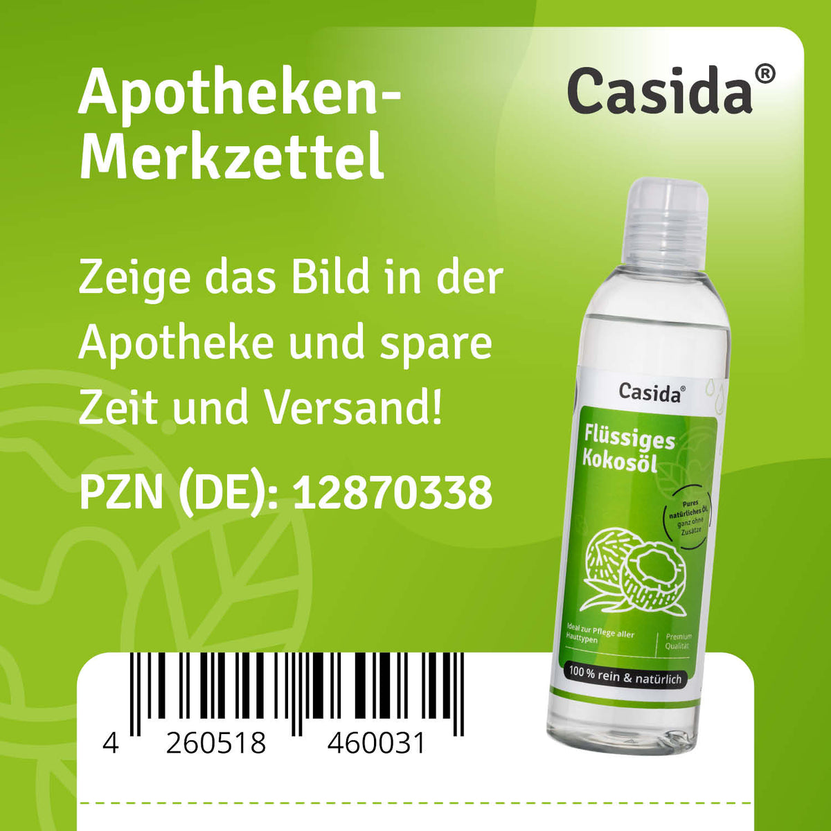 Kokosöl flüssig pur und natürlich Apotheke