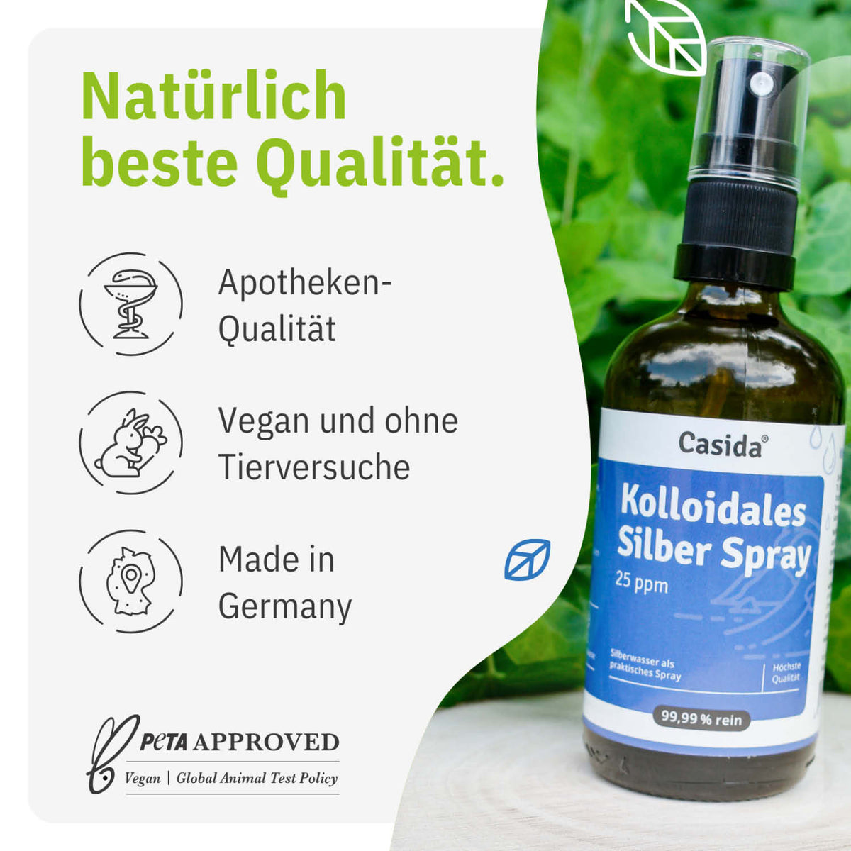 Kolloidales Silber Spray 25 ppm tierversuchsfrei
