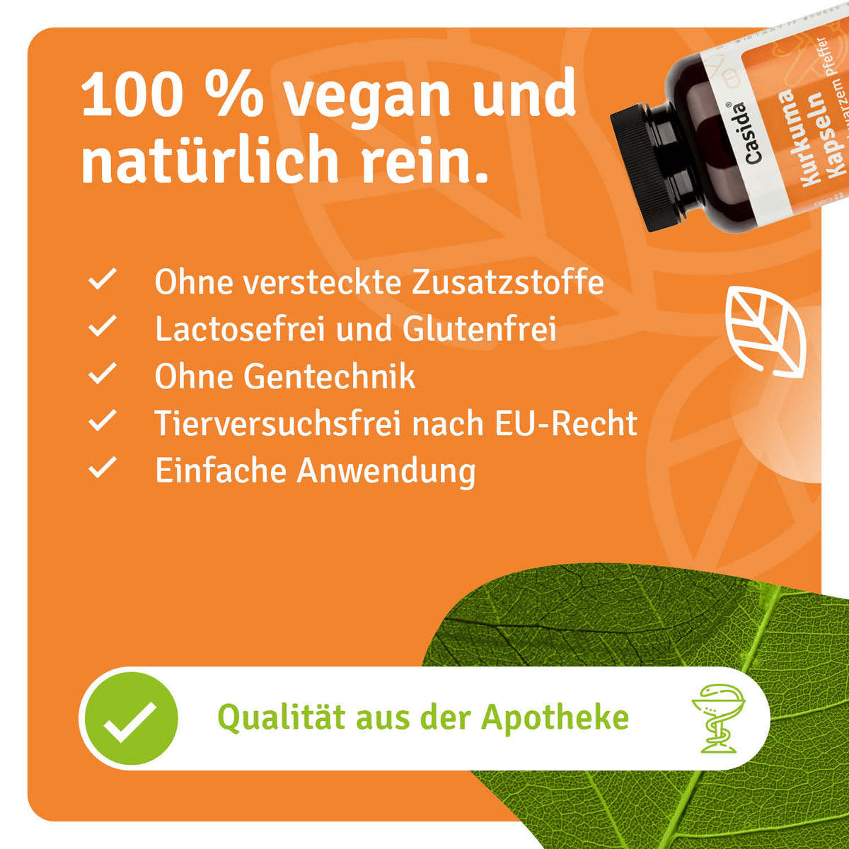Kurkuma Kapseln natürliche Inhaltsstoffe