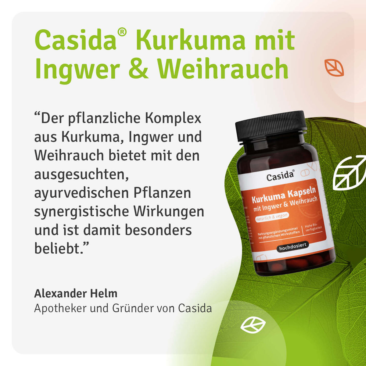 Kurkuma – Ingwer – Weihrauch Kapseln Casida