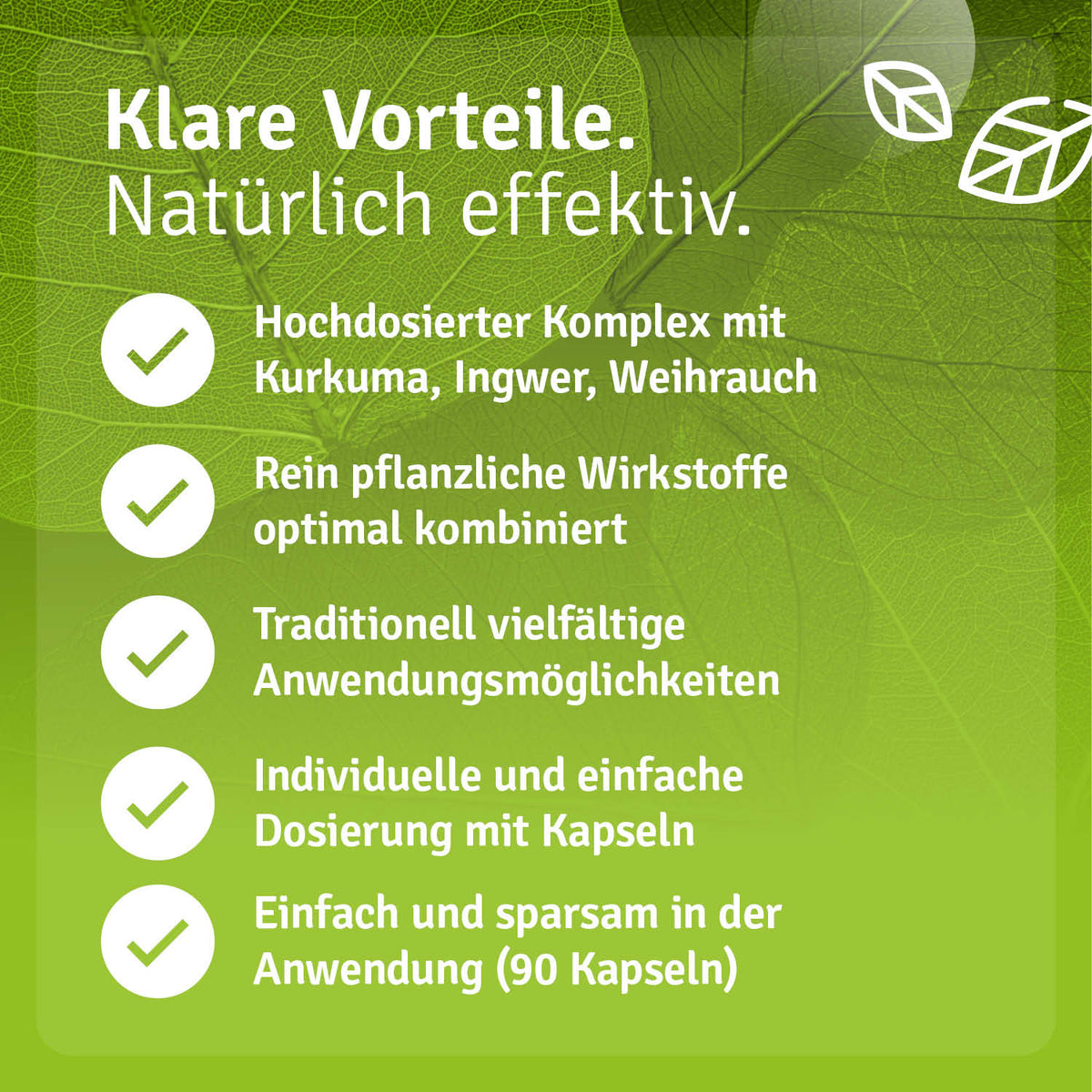 Kurkuma – Ingwer – Weihrauch Kapseln Vorteile