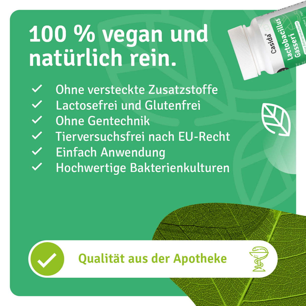 Lactobacillus Gasseri natürliche Inhaltsstoffe