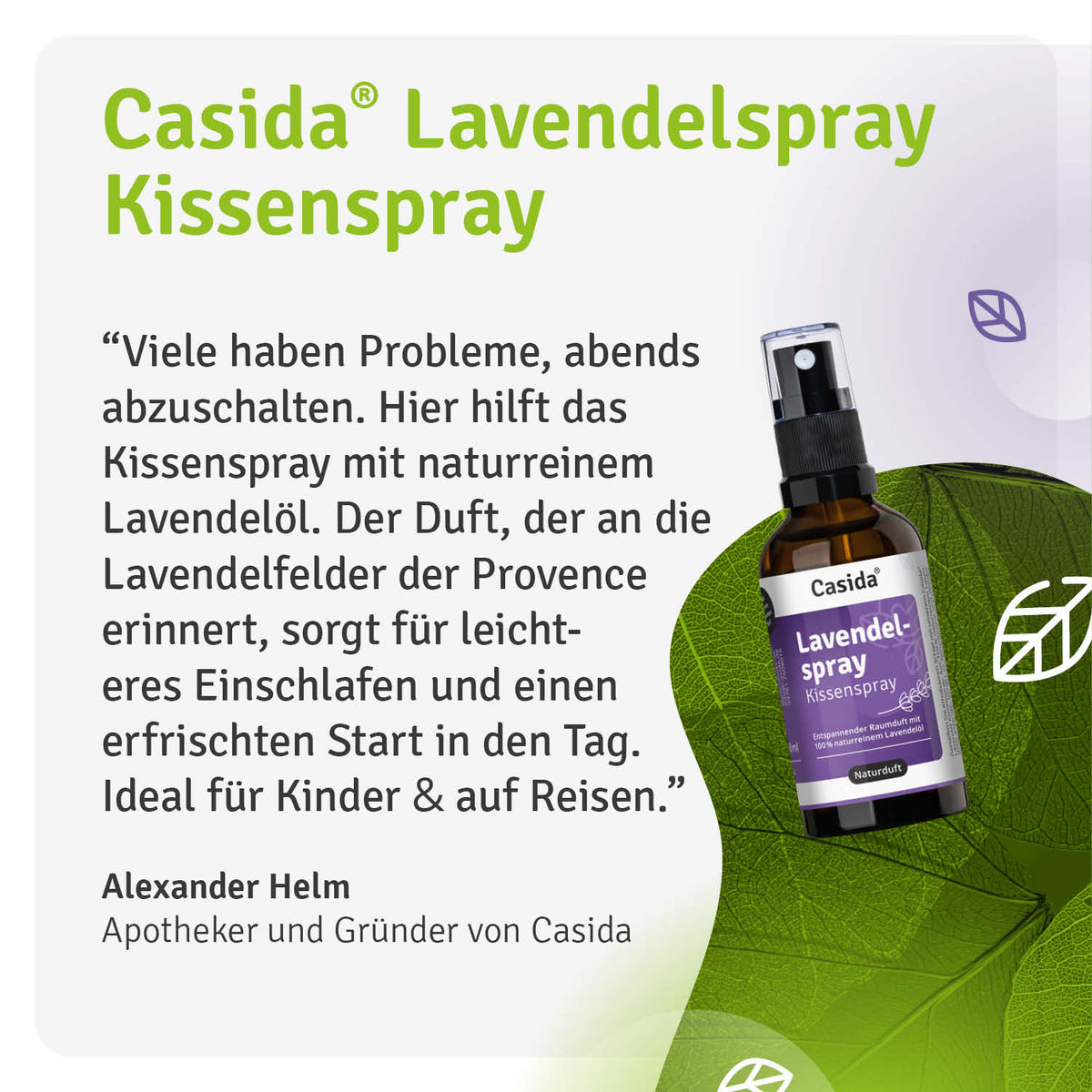 Lavendelspray - Kissenspray mit Lavendelöl Casida
