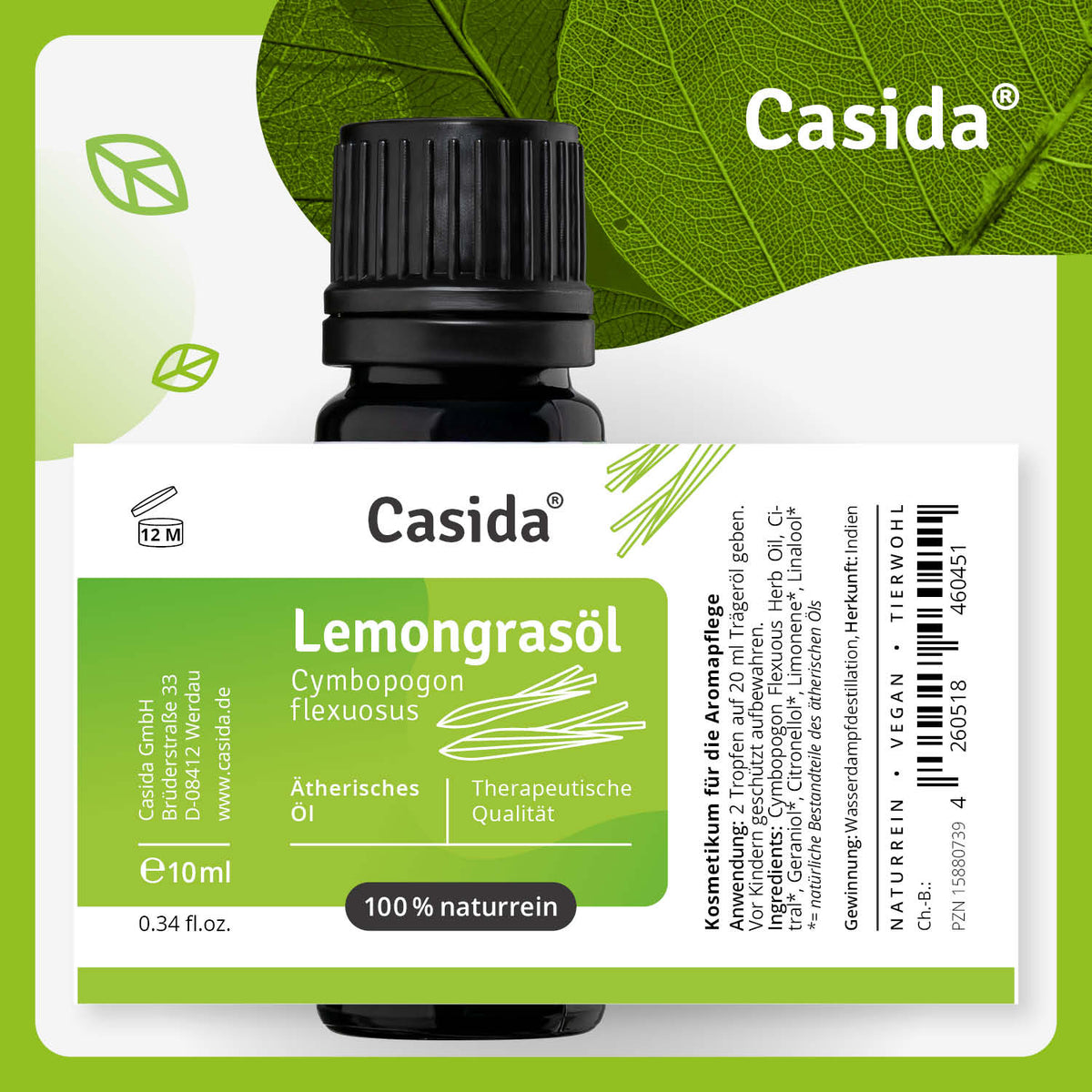 Lemongrasöl / Zitronengrasöl Etikett