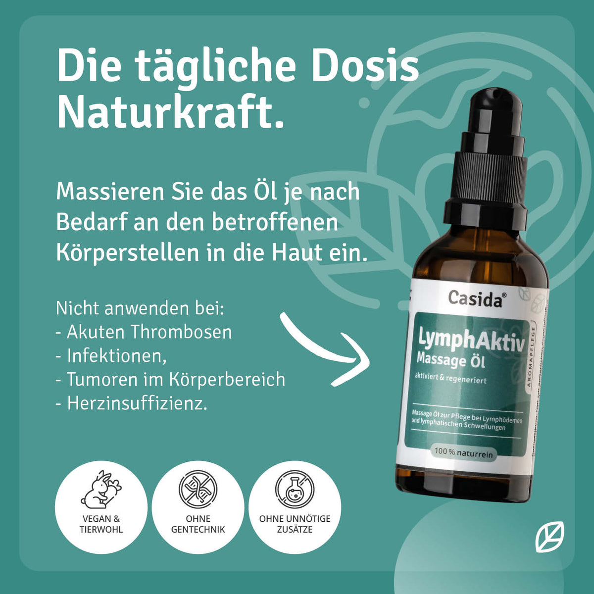 LymphAktiv Massage Öl Anwendung