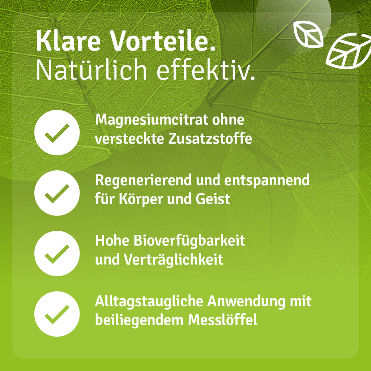 Magnesiumcitrat Pulver Vital Vorteile