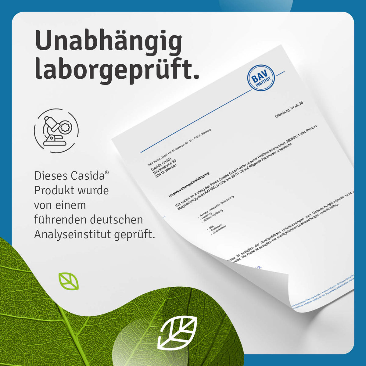 Magnesium Glycinat Kapseln Vital laborgeprüft