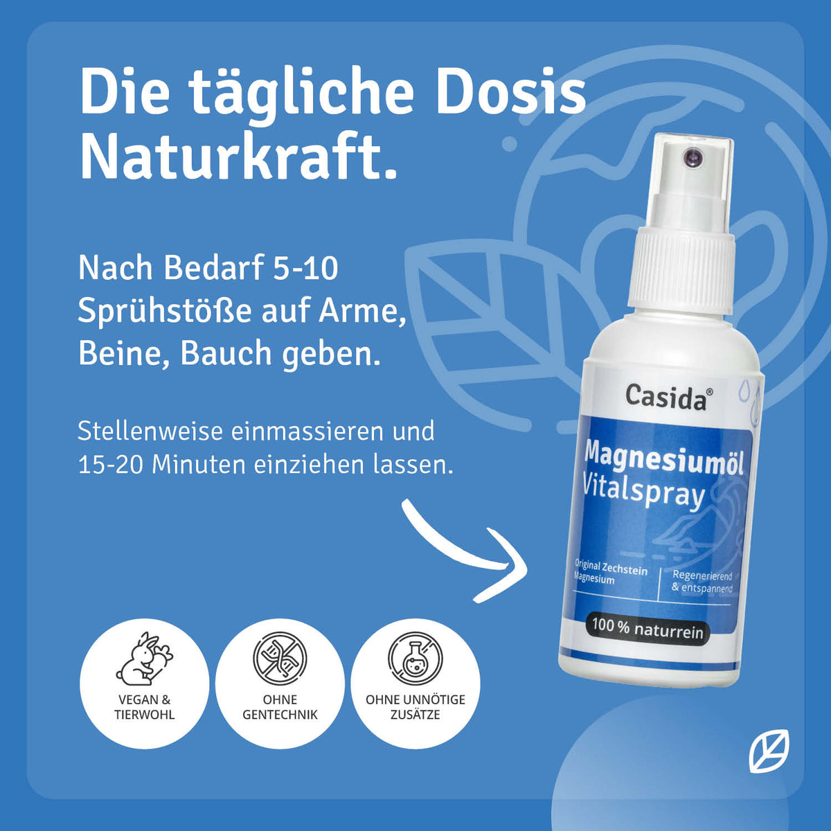 Magnesiumöl Vitalspray Anwendung