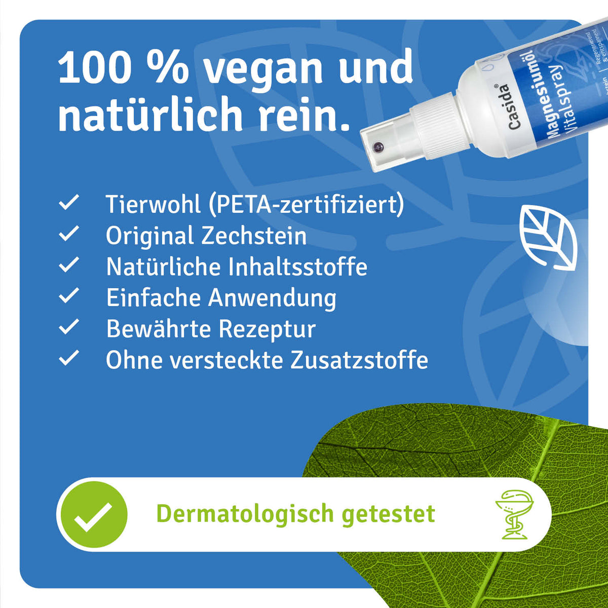 Magnesiumöl Vitalspray natürliche Inhaltsstoffe