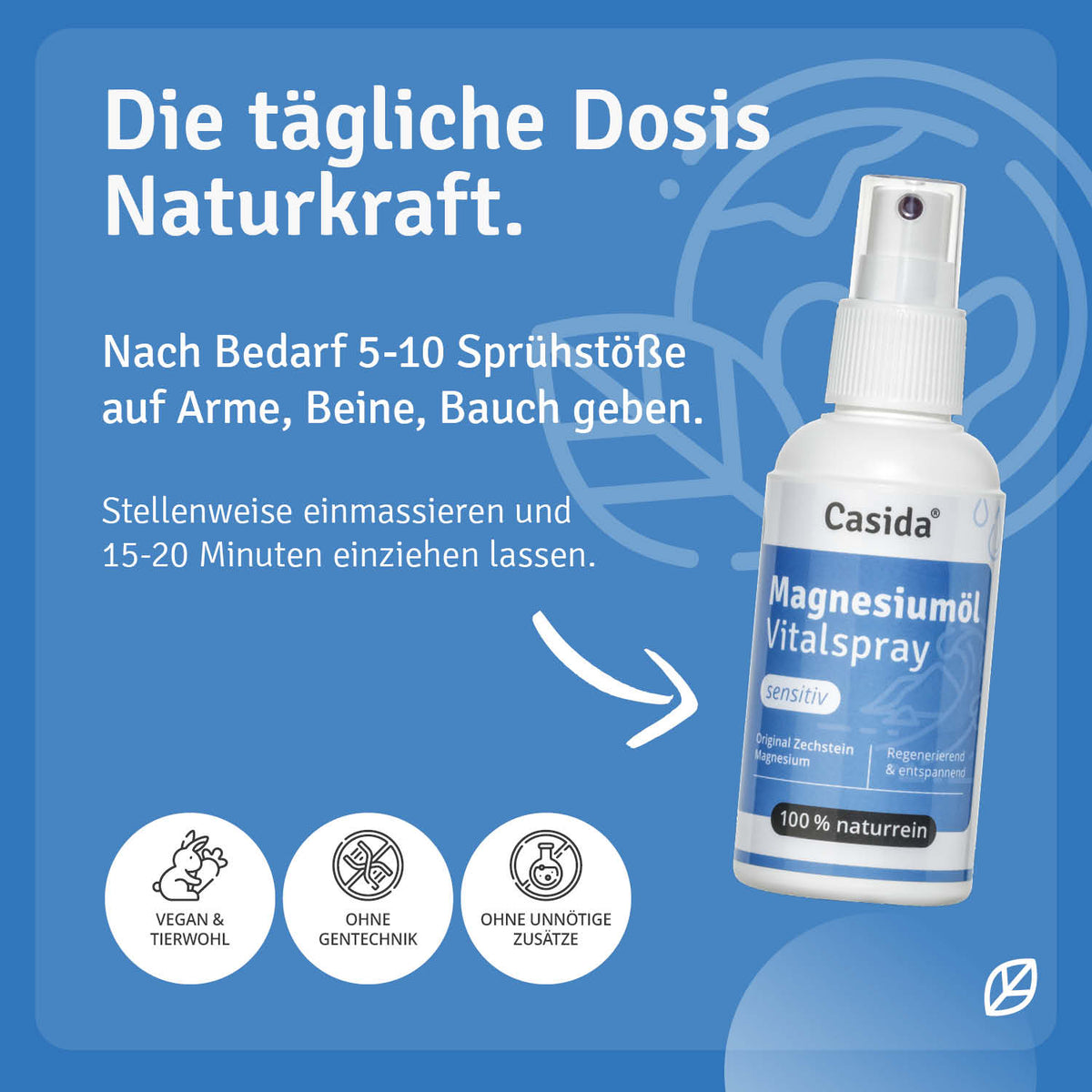 Magnesiumöl Vitalspray Sensitiv Anwendung