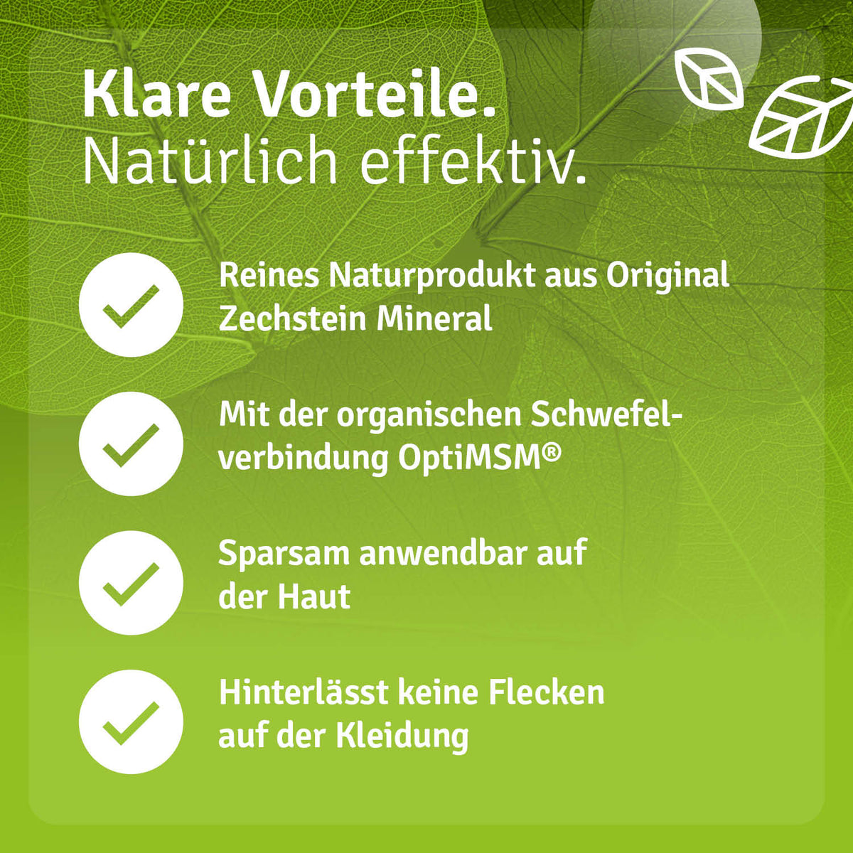 Magnesiumöl + MSM Vitalspray Vorteile